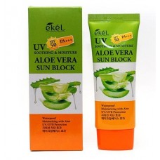 Увлажняющий солнцезащитный крем для лица и тела с алое Ekel Soothing & Moisture Aloe Vera Sun Block SPF 50 PA+++ 70 ml