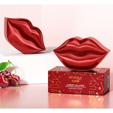 Патчи для губ с вишней Bioaqua Cherry Collagen Moisturizing Essence Lip Film 20шт
