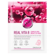 Тканевая маска с витаминами Enough Real Vita 8 Complex PRO Bright Up