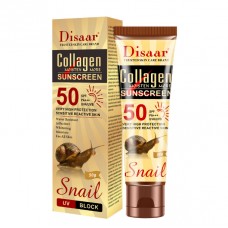 Крем солнцезащитный для лица Disaar Snail 50 SPF PA+++ с муцином улитки и коллагеном 50 мл