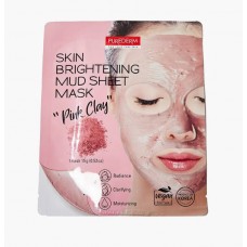 Purederm Грязевая осветляющая маска с розовой глиной Brightening Mud Sheet Mask Pink Clay
