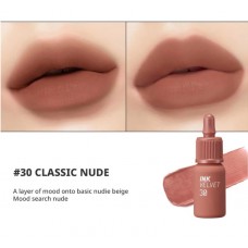Матовая помада-тинт для губ Peripera Ink Velvet #30  Classic Nude (карандашик в комплекте)